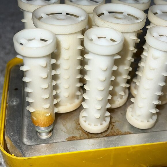 Clairol C-14 Hot Setter Denmark Vintage Hot Rollers Curlers Wax core with Clips - Picture 4 of 6